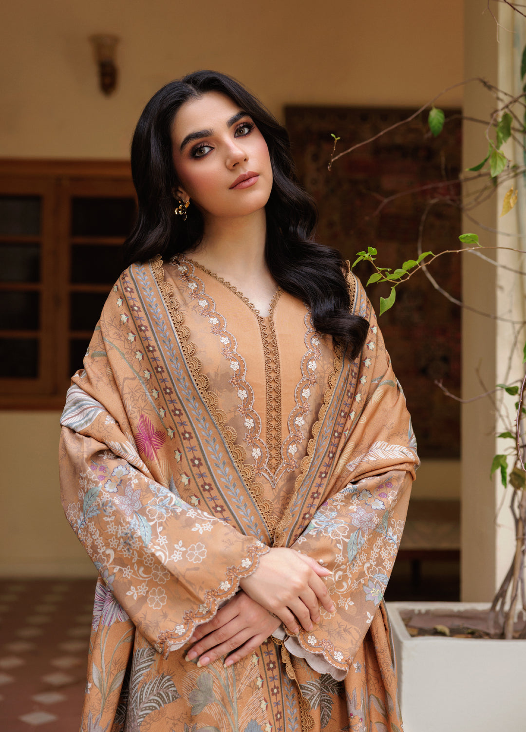 Zync by Florent Whispers Unstitched Embroidered Modal 3 Piece FL25WW FL-1B - Winter Collection