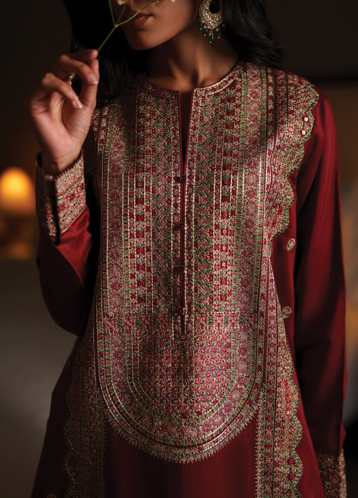 Eala by Casuallite RTW Embroidered Silk Viscose 3 Piece Suit CL26PSEA 01 NOOREA - Festive Collection