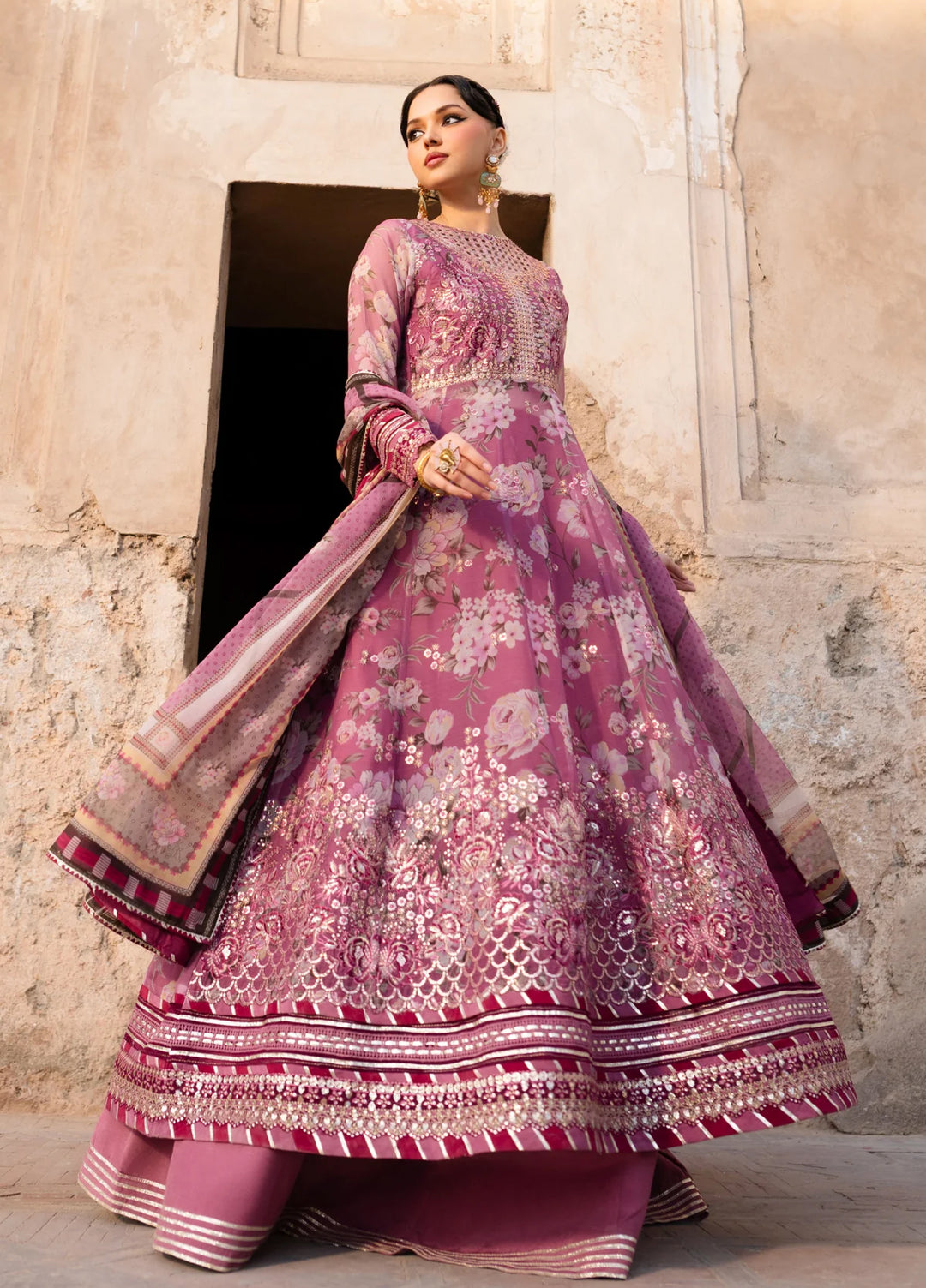 Xenia Formal Unstitched Luxury Chiffon Suits 3 Piece XE25FL Bano - Formals Collection