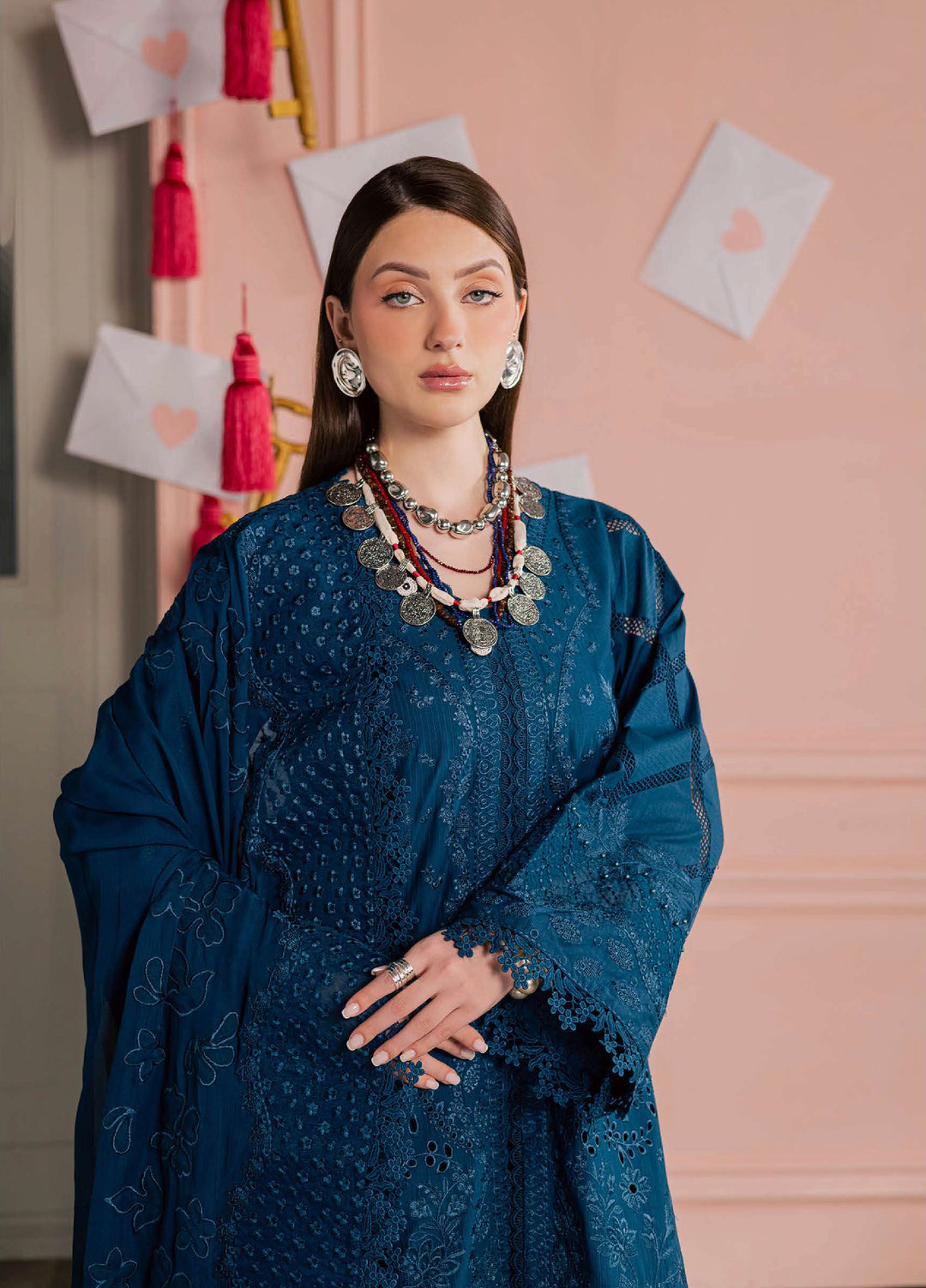 Feya by Nureh Unstitched Embroidered Lawn 3 Piece Suit NU26UFEL FE-14 - Eid Collection