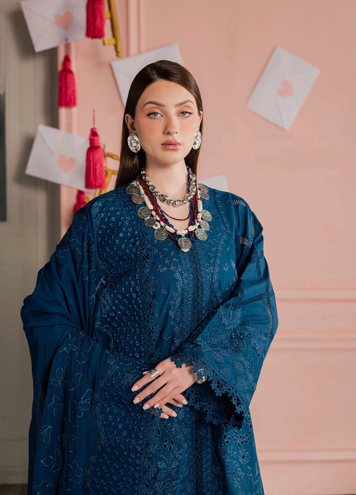 Feya by Nureh Unstitched Embroidered Lawn 3 Piece Suit NU26UFEL FE-14 - Eid Collection