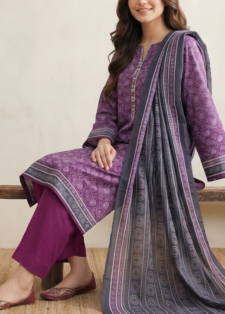 Daman by VS Textiles Unstitched Printed Lawn 3 Piece Suit VS26UDL D-01 885 - Casual Collection