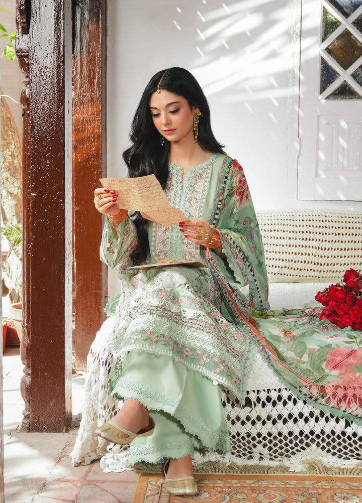 Ek Fasana by Kahf Premium Unstitched Embroidered Luxury Lawn 3 Piece Suit KHF26UFL KLB 4B SITARA - Festive Collection