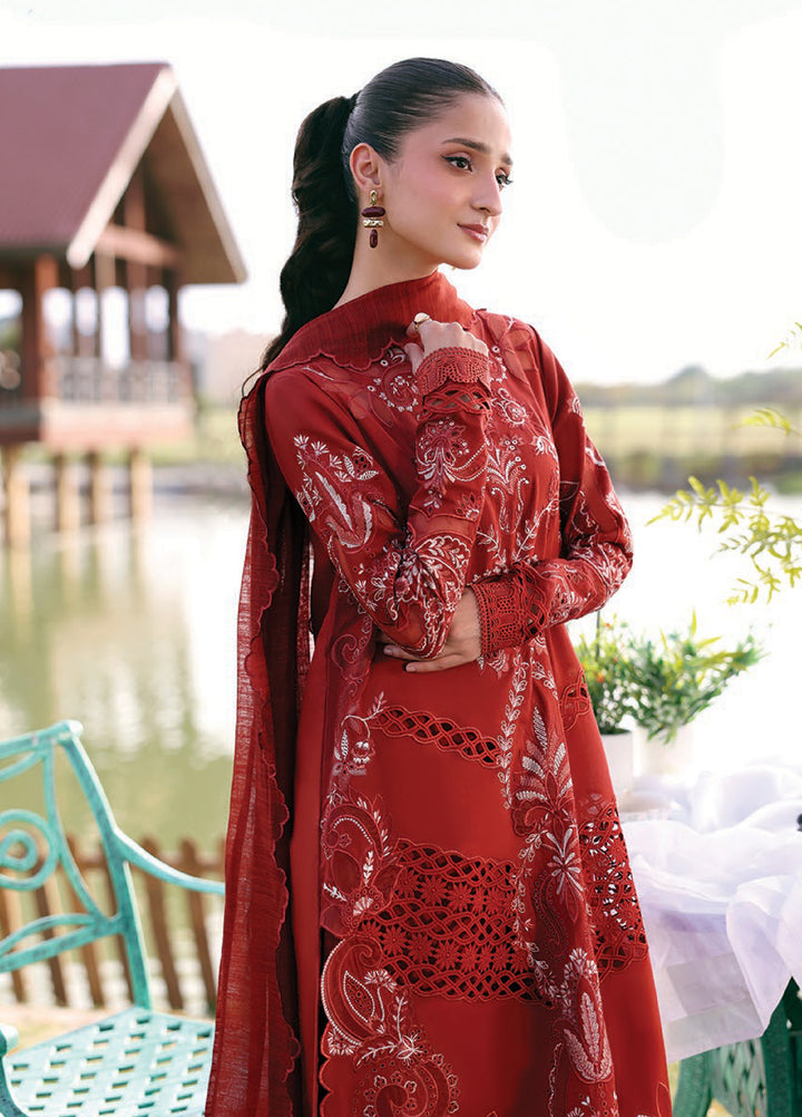 Summer Soiree by Zarposh Unstitched Embroidered Lawn 3 Piece Suit ZR26ULS Calyx - Festive Collection