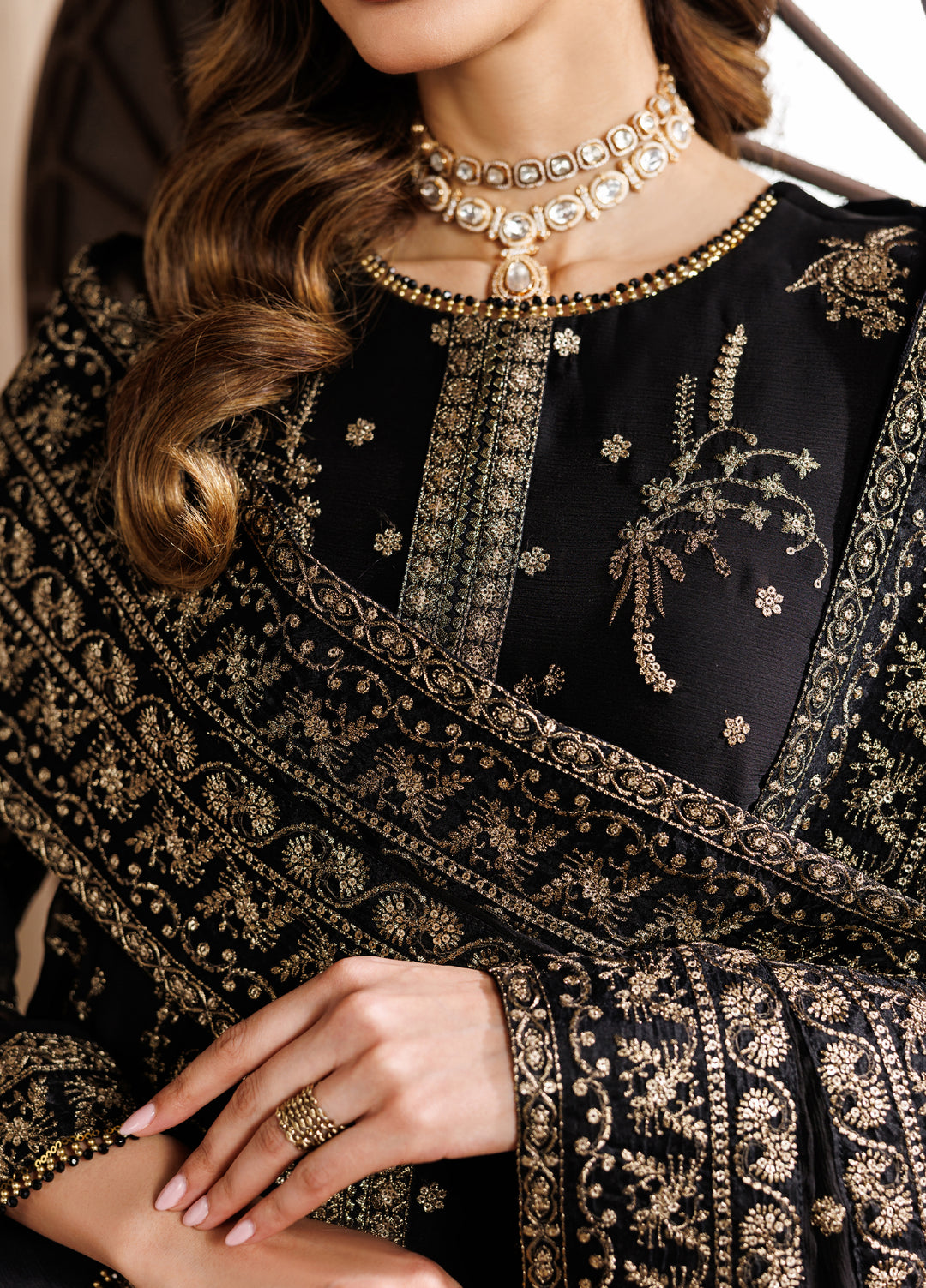 Zaryah by Zarif Unstitched Embroidered Chiffon 3 Piece Suit ZR26UZF ZF-ZYR-SUMBAL-05 - Festive Collection