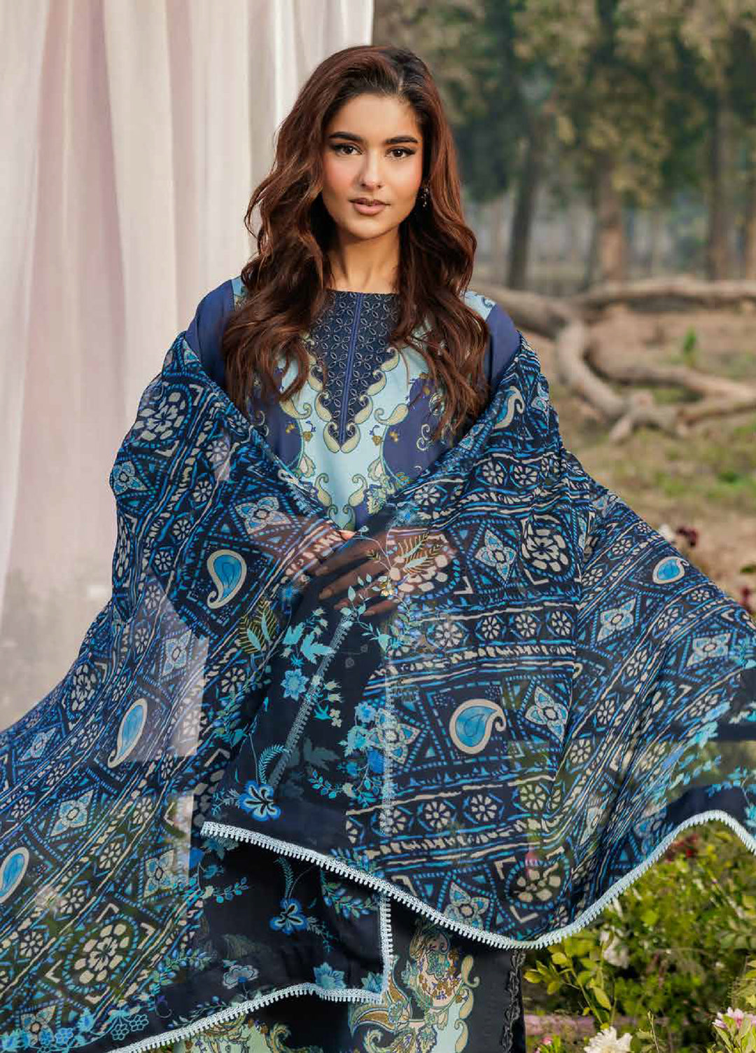 Rang e Bahar by Charizma Unstitched Embroidered Lawn 3 Piece Suit CHR26URB CRB6-03 - Summer Collection