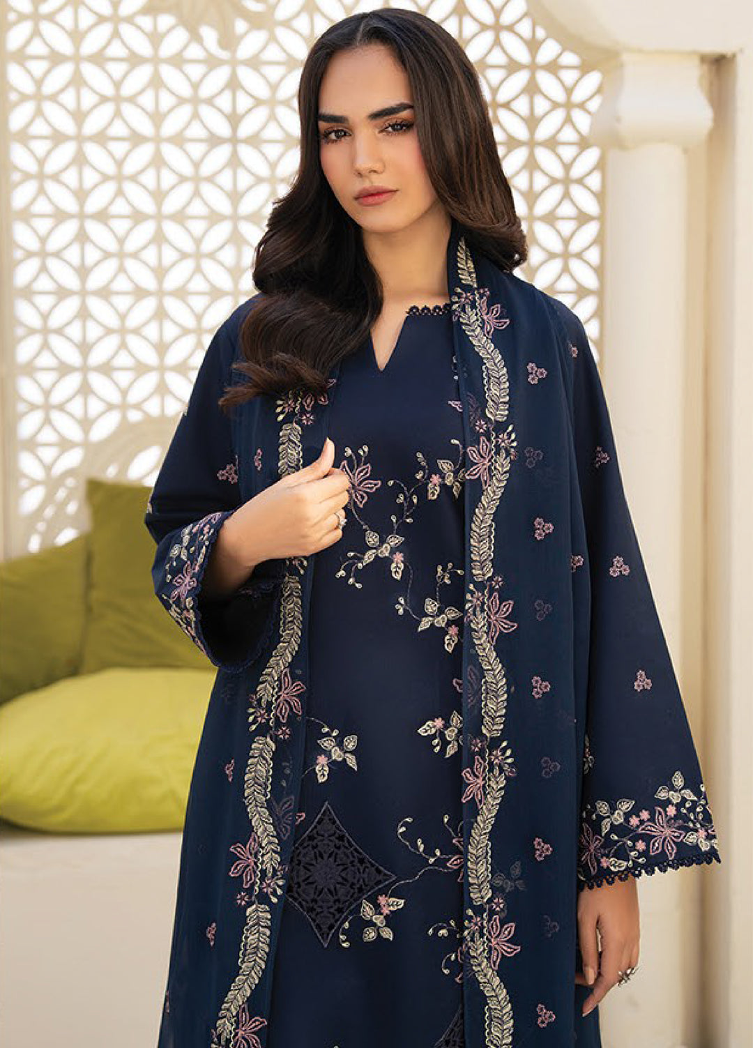 Namah by Xenia Formals Unstitched Embroidered Lawn 3 Piece Suit XF26ULN Daniyah 03 - Festive Collection
