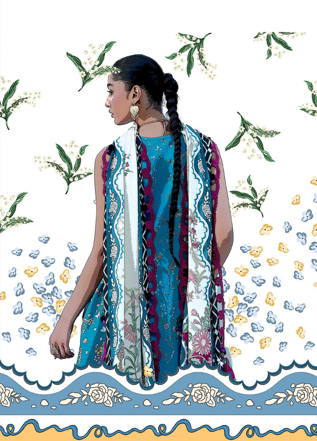 Neoma Prints by Republic Unstitched Printed Lawn 3 Piece Suit RW26UNL SP-9 ZARIYAH - Summer Collection