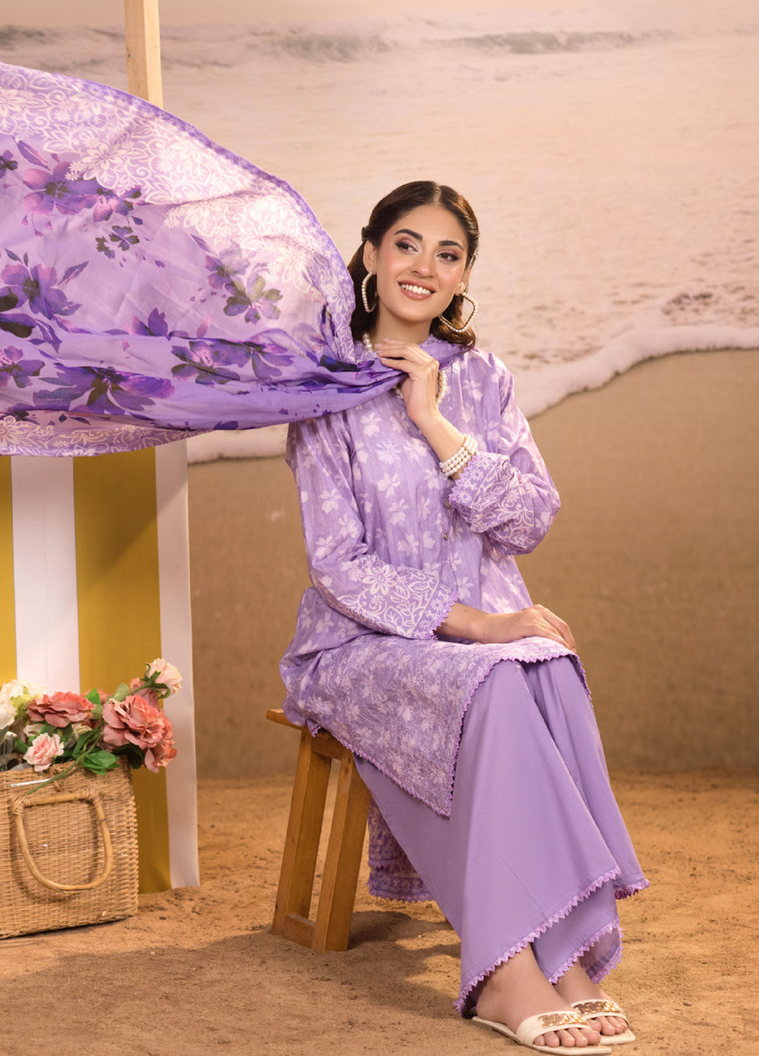 Regalia Textiles Unstitched Embroidered Lawn 3 Piece Suit RG26UEL D-2 - Casual Collection