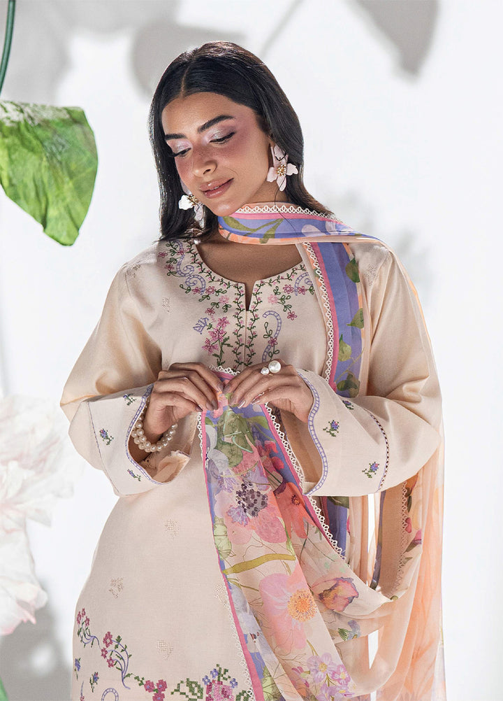 Blush N Bliss by Sahane Women RTW Embroidered Dobby Lawn 3 Piece Suit Sugar Bloom LP63009 Casual Collection