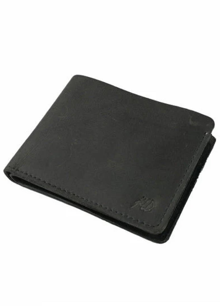 Vintage by Jild Mens Genuine Vintage Leather Wallet-CHARCOAL BLACK S3 - Wallets Collection