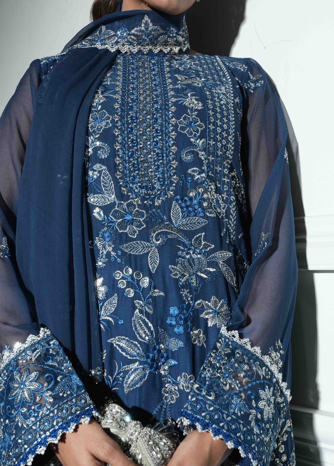 Maison d'or by Sahane Unstitched Embroidered Chiffon 3 Piece Suit CT-27002 NAEL - Festive Collection