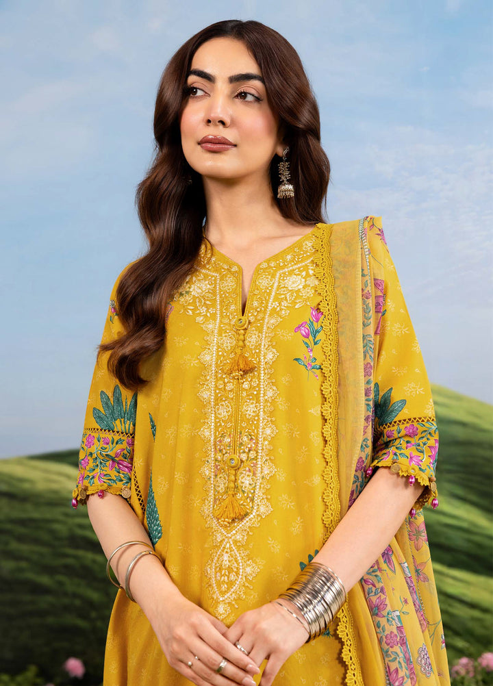 M Basics by Maria B Unstitched Embroidered Lawn 3 Piece Suit MB26SSEL MB-CUSV14-03A - Eid Collection