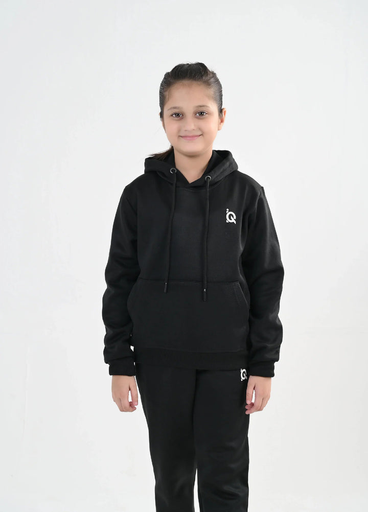 IQ Exclusive Kids Track Suit Fleece 2 PieceBlack Hoodie Tracksuit-Unisex Kids - Winter Collection