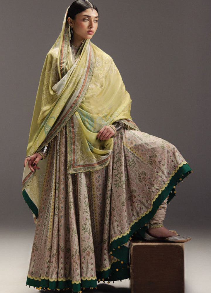 Anarkali by Zara Shahjahan Unstitched Embroidered Lawn 3 Piece Suit ZS26UAL D-08 HOORAIN - Eid Collection