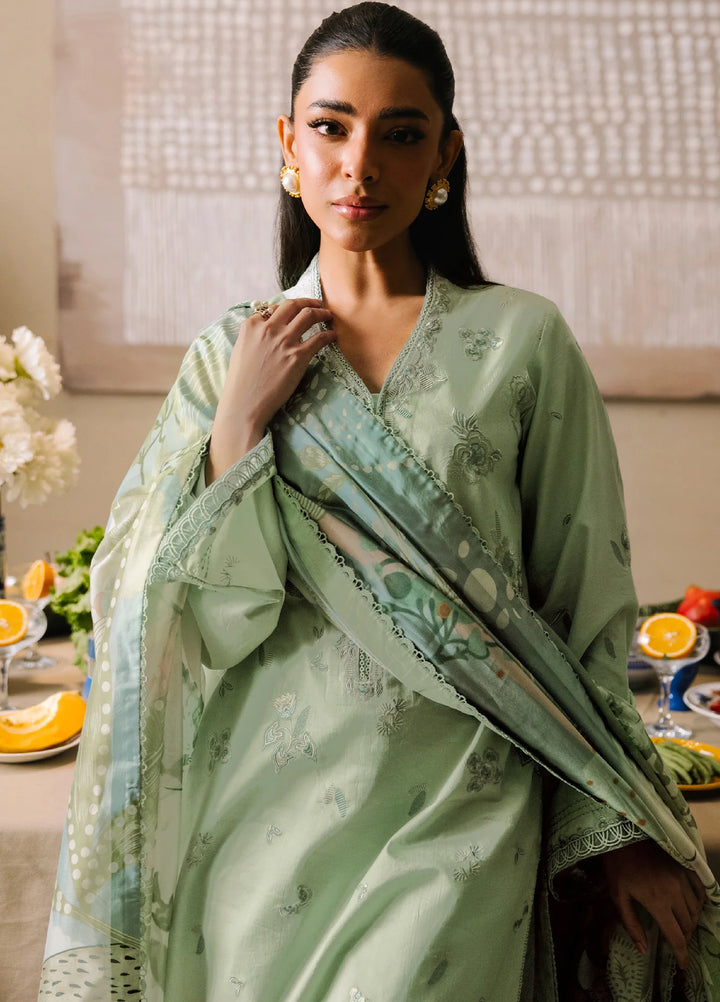 Afsanah by Seran Unstitched Embroidered Lawn 3 Piece Suit SN26UAVII D10-REEB - Summer Collection