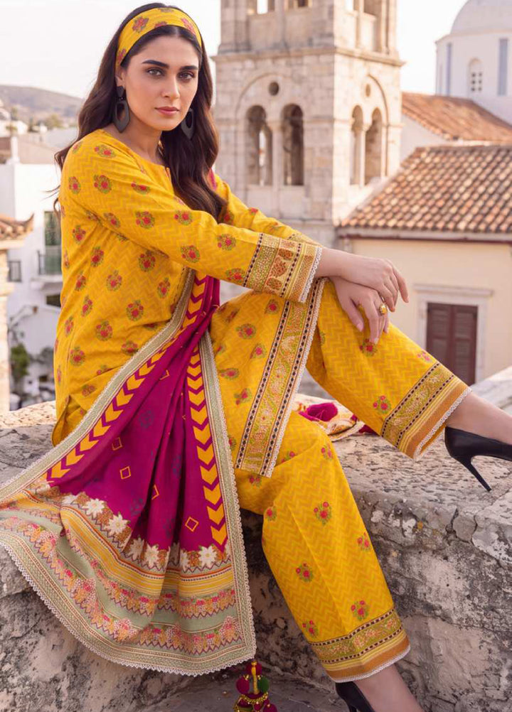 Coco Cords by Al Zohaib Unstitched Printed Lawn 3 Piece Suit AZ26UCL-8 - Casual Collection