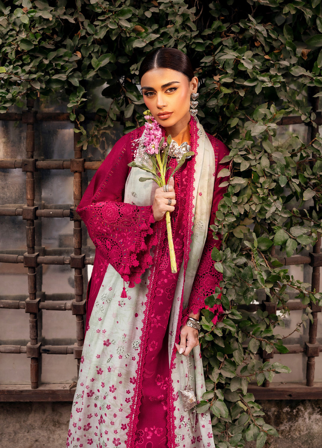 Shahkaar by Jazmin Unstitched Embroidered Lawn 3 Piece Suit JZ26USE SL26-D04 - Eid Collection