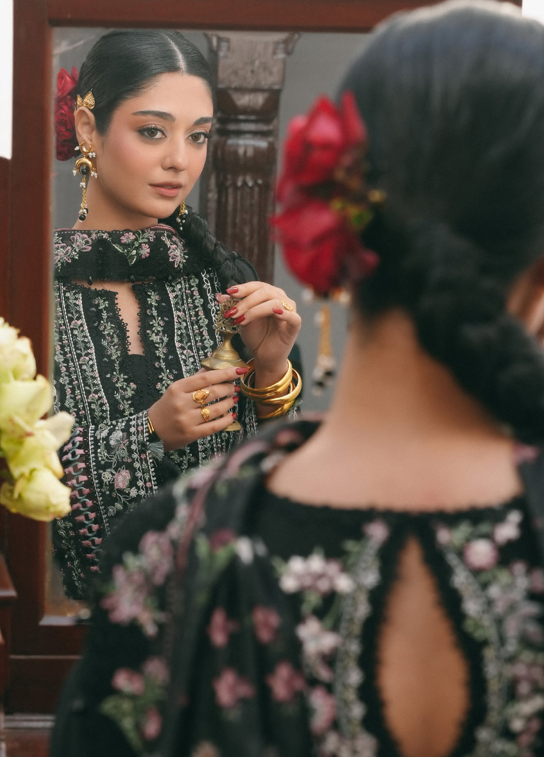 Ek Fasana by Kahf Premium Unstitched Embroidered Luxury Lawn 3 Piece Suit KHF26UFL KLB-3B SIYAARA - Festive Collection