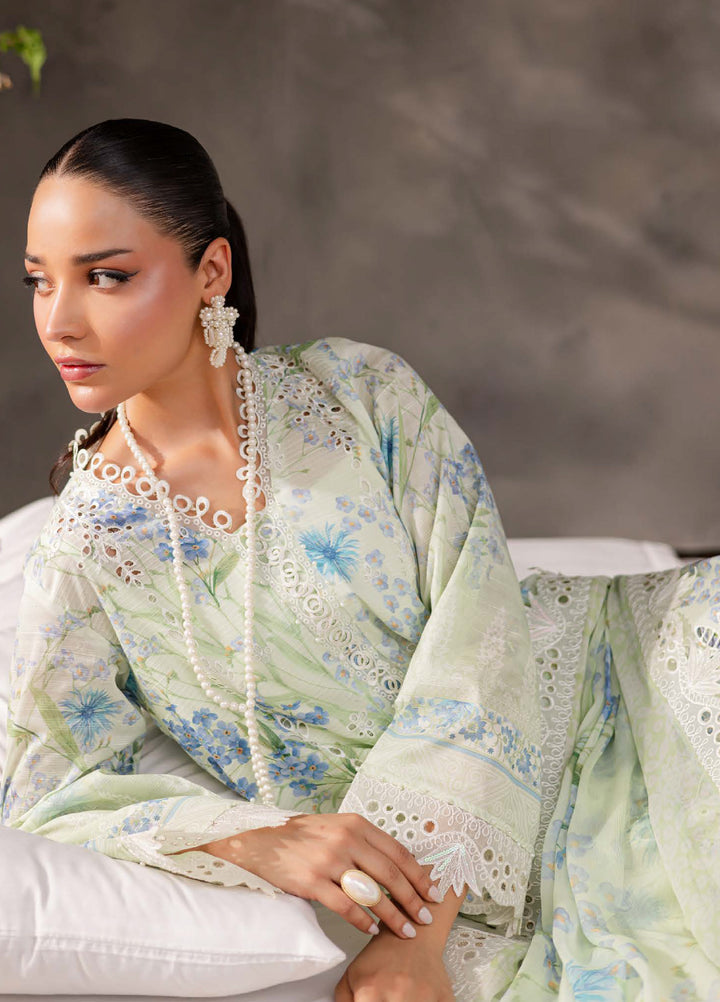 Bloom by Nureh Unstitched Embroidered Lawn 3 Piece Suit NU26UBL BL-12 - Festive Collection