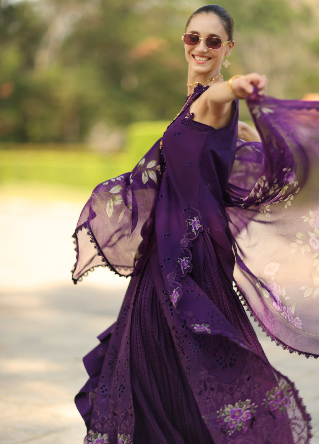 Noor by Saadia Asad Unstitched Embroidered Laserkari Lawn 3 Piece Suit SA26ULNL D2 - Lawn Collection