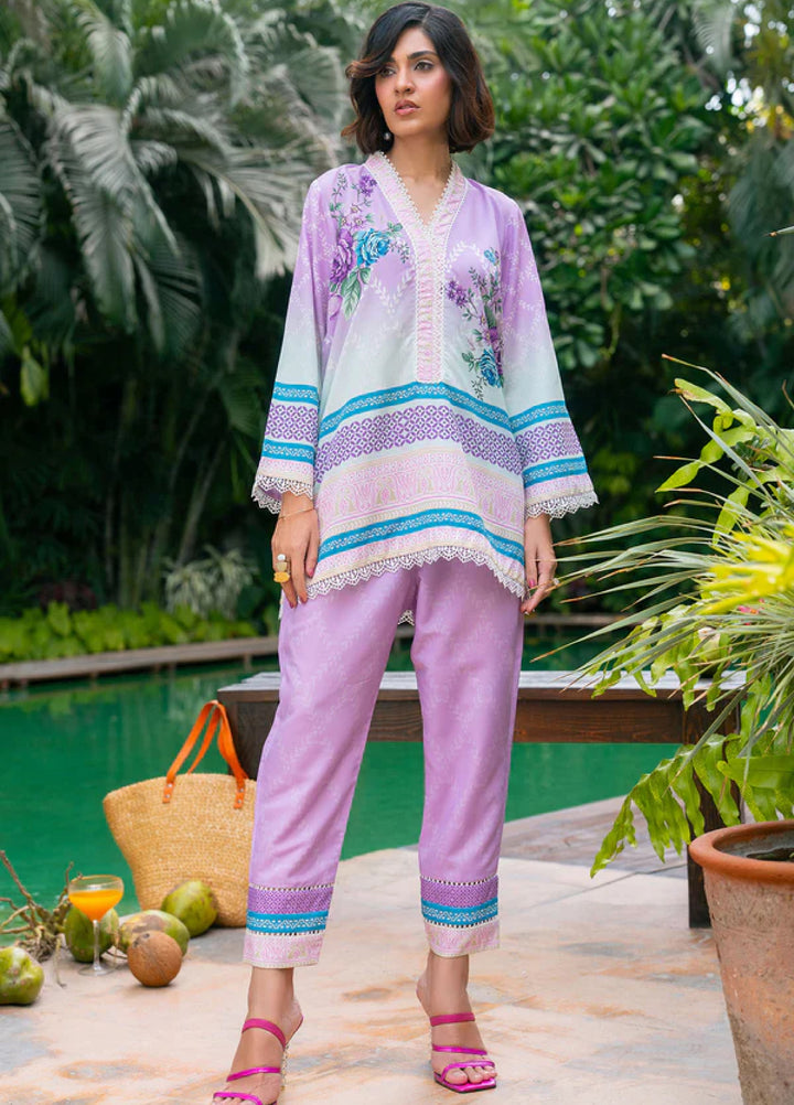 Nairah Women Pret Printed Arabic Lawn Suit NAH26PN Lavender Bloom - Spring Collection