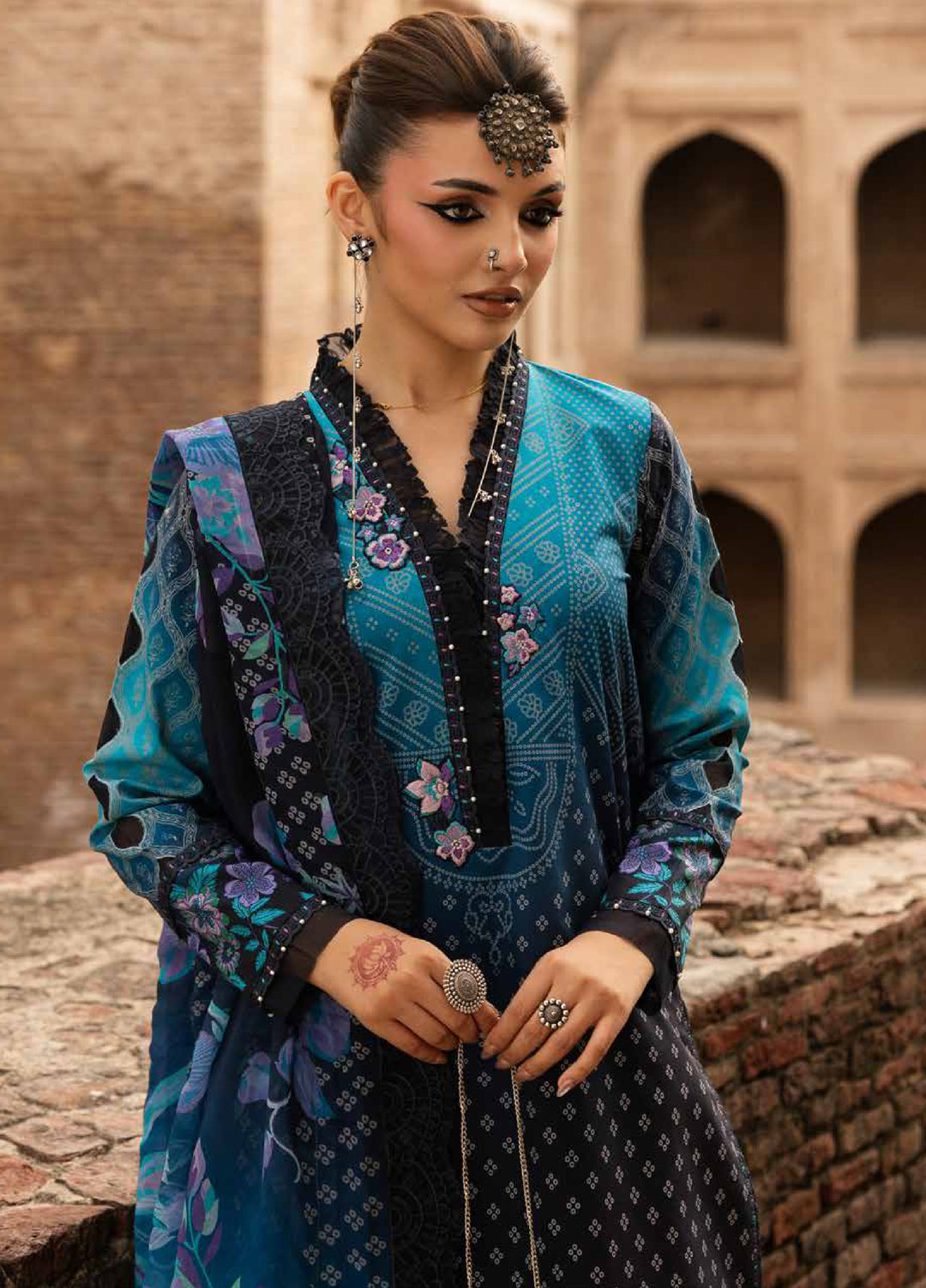 Chunri by Charizma Unstitched Embroidered Lawn 3 Piece Suit CHR26UCL CHN6-04 - Summer Collection
