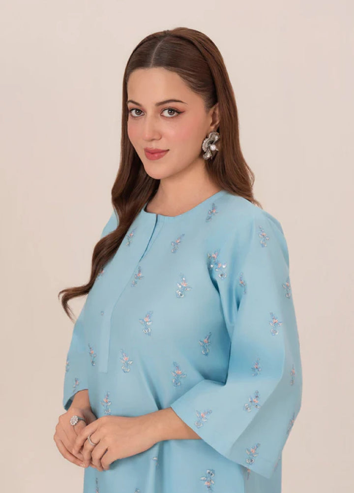 The Basic by Chandan Nagri Women Pret Co Ord Set Lawn Solids 2 Piece Mira - Summer Collection