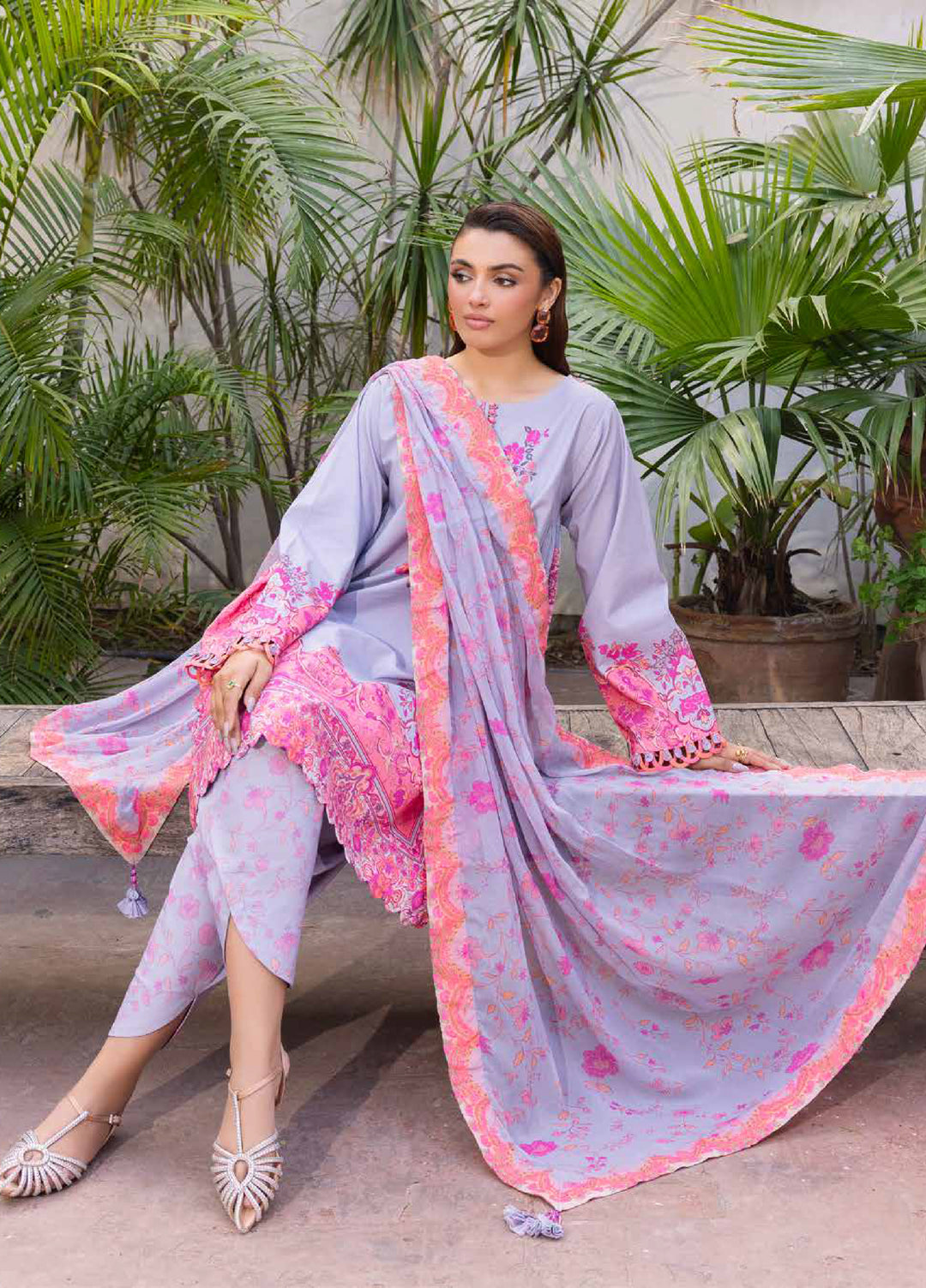 C Prints by Charizma Unstitched Printed Lawn 3 Piece Suit CHR26UCP CP6-06 - Summer Collection