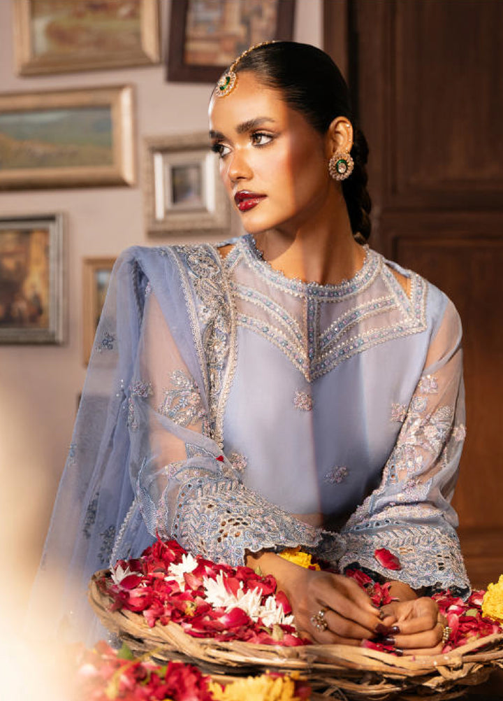 Push Pawan by Zarizaa Unstitched Embroidered Organza 3 Piece Suit ZZ26UPP D-1B Roohi - Wedding Collection