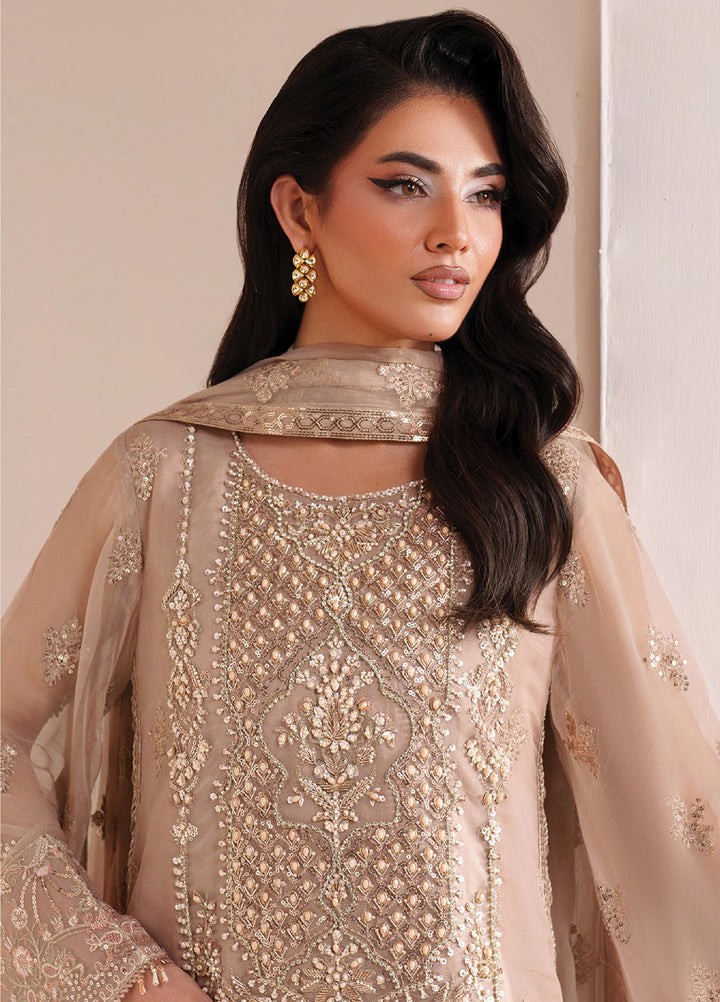 Aymal by Alizeh Fashion Unstitched Embroidered Chiffon 3 Piece Suit AFB26UA D-02 Cove - Festive Collection