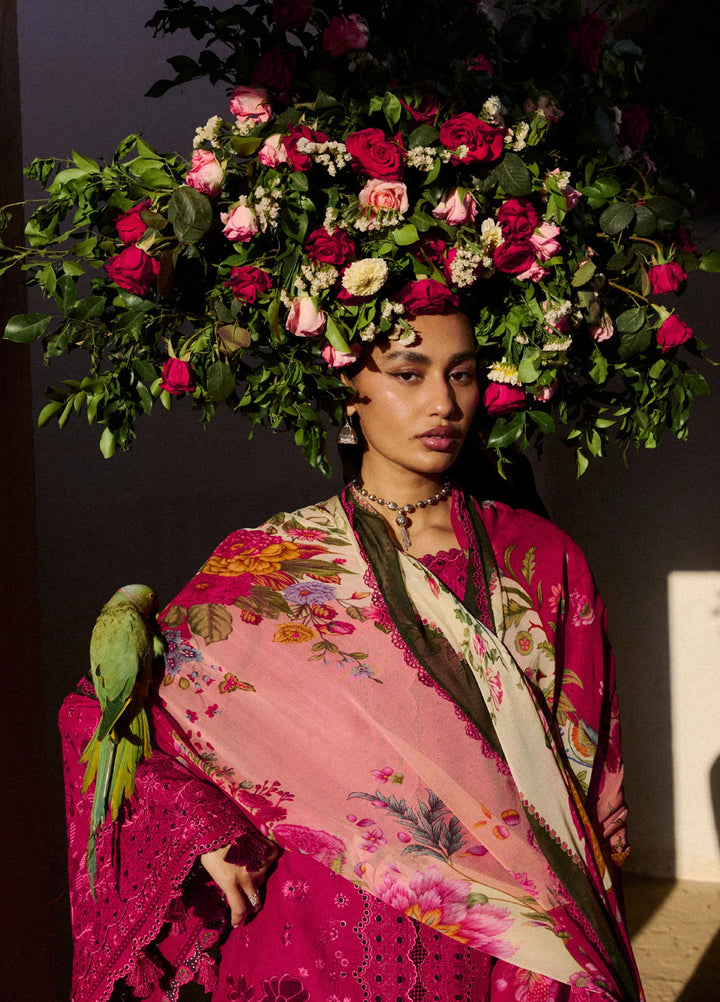 Zan by Hussain Rehar Unstitched Embroidered Lawn 3 Piece Suit HR26UZF Qermez D-104 - Festive Collection