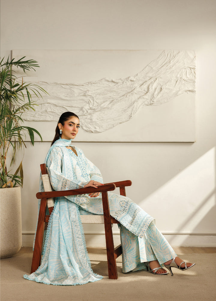 Leila by Mahnur Unstitched Embroidered Lawn 3 Piece Suit MN26ULL L-12 - Summer Collection