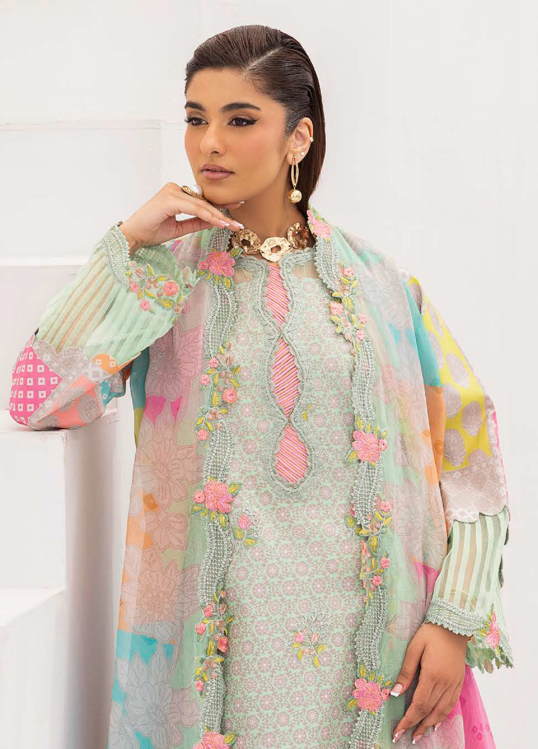 Rang e Bahar by Charizma Unstitched Embroidered Lawn 3 Piece Suit CHR26ULR CRB6-19 - Summer Collection