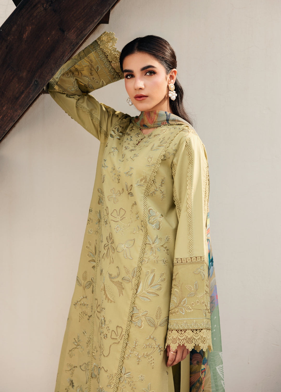 Zync by Florent Unstitched Embroidered Lawn 3 Piece Suit FL26ULZ FZ-8A - Lawn Collection