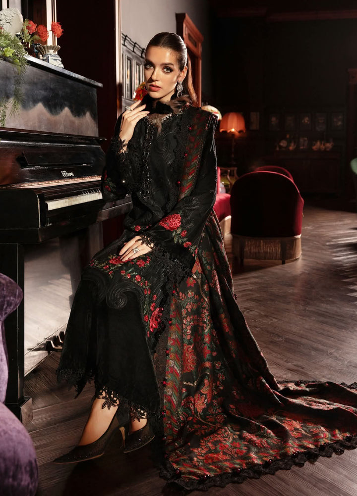 Luxe by Maria B Unstitched Embroidered Linen 3 Piece MB25LW D9 - Winter Collection