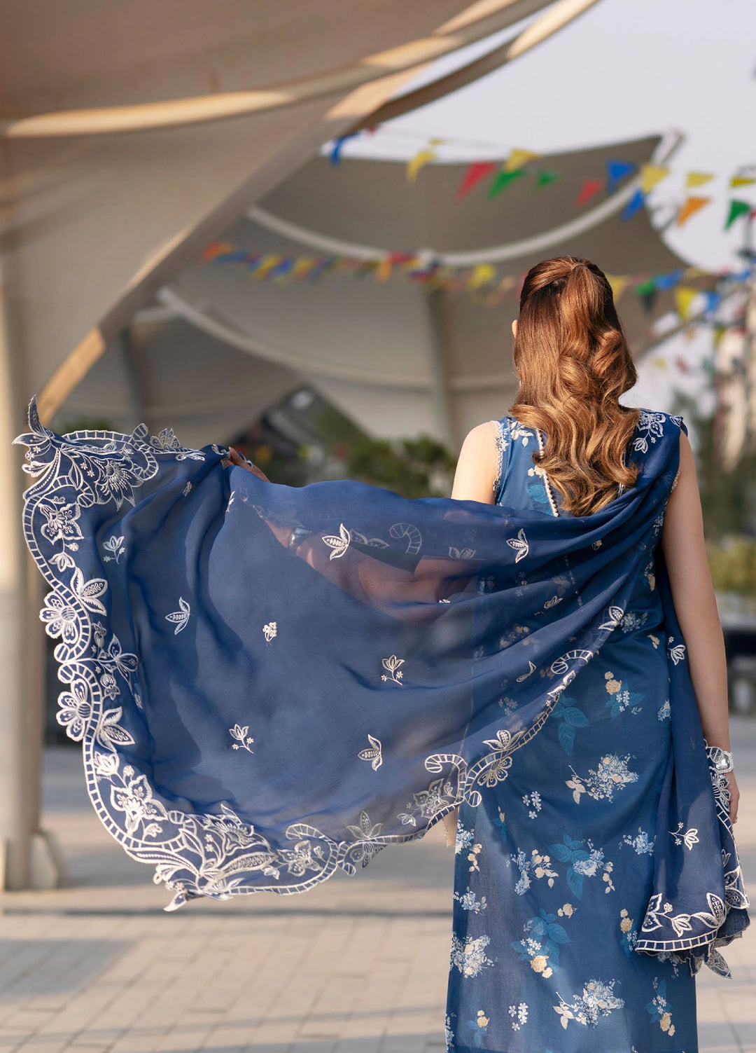 Broadway by Mahnur Unstitched Embroidered Lawn 3 Piece Suit MN26UB BW-003 - Summer Collection