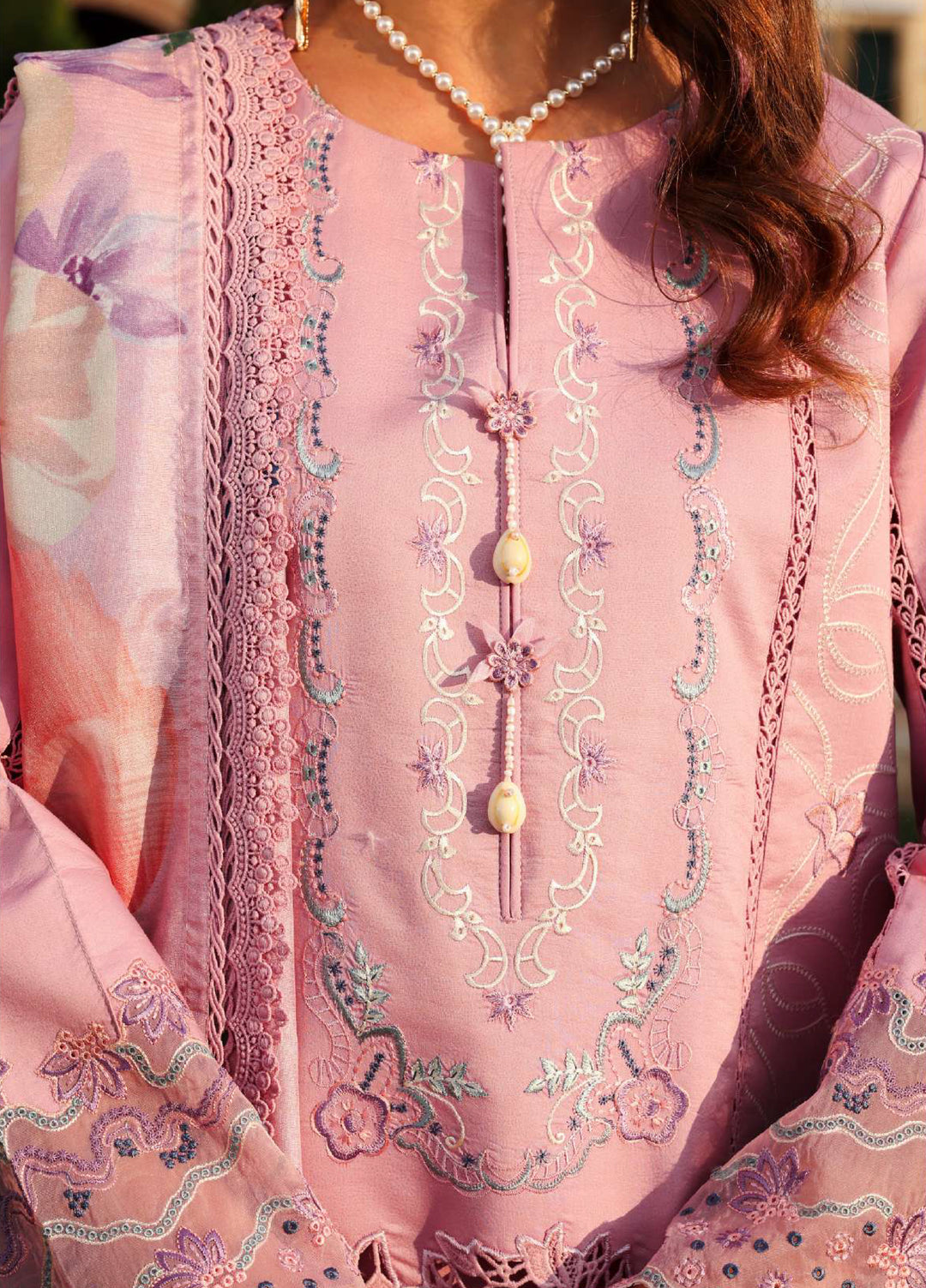 Florence by Rang Rasiya Unstitched Embroidered Lawn 3 Piece Suit RR26UFL Manha - Summer Collection