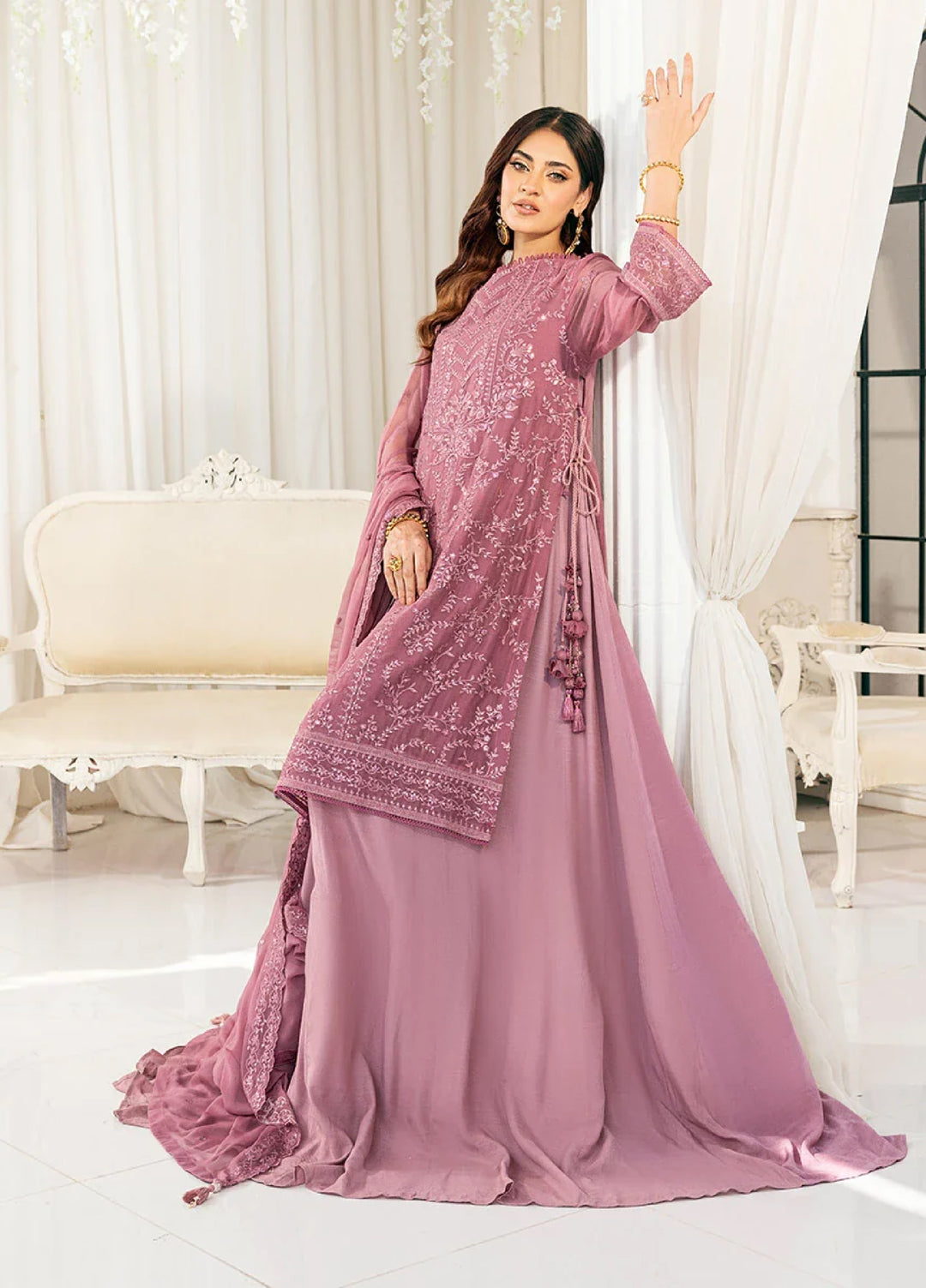 Signature by Salitex Embroidered Chiffon Suits Unstitched 3 Piece SUNS7CH029UT - Summer Collection