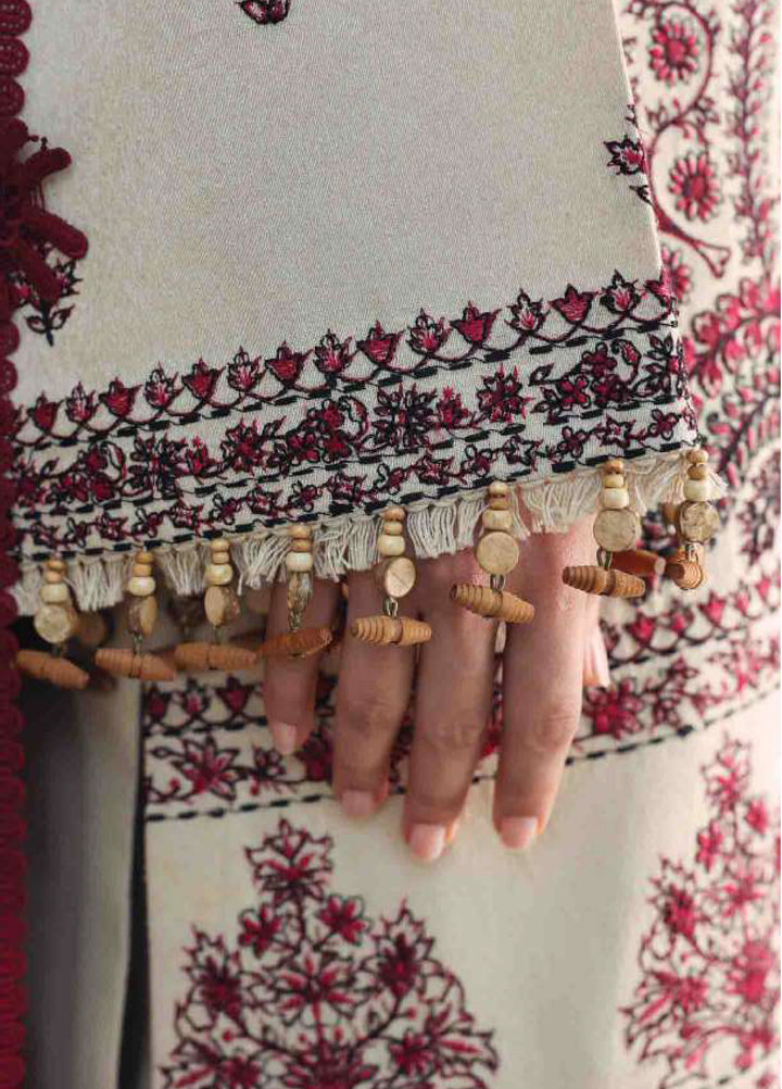 Amaris by Republic Womenswear Unstitched Luxury Shawl Karandi Embroidered Suits 3 Piece RW25AS D-2 - Winter Collection