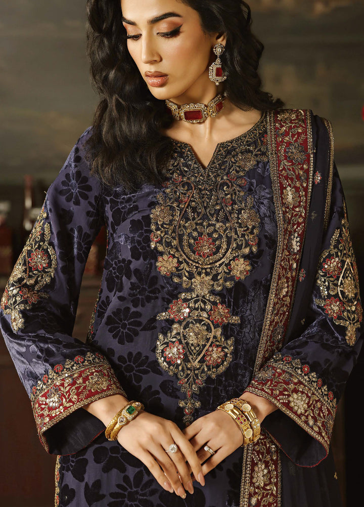 Signora by Charizma Unstitched Velvet Embroidered Suits 3 Piece CRZ25SV CVT5-11 - Festive Collection