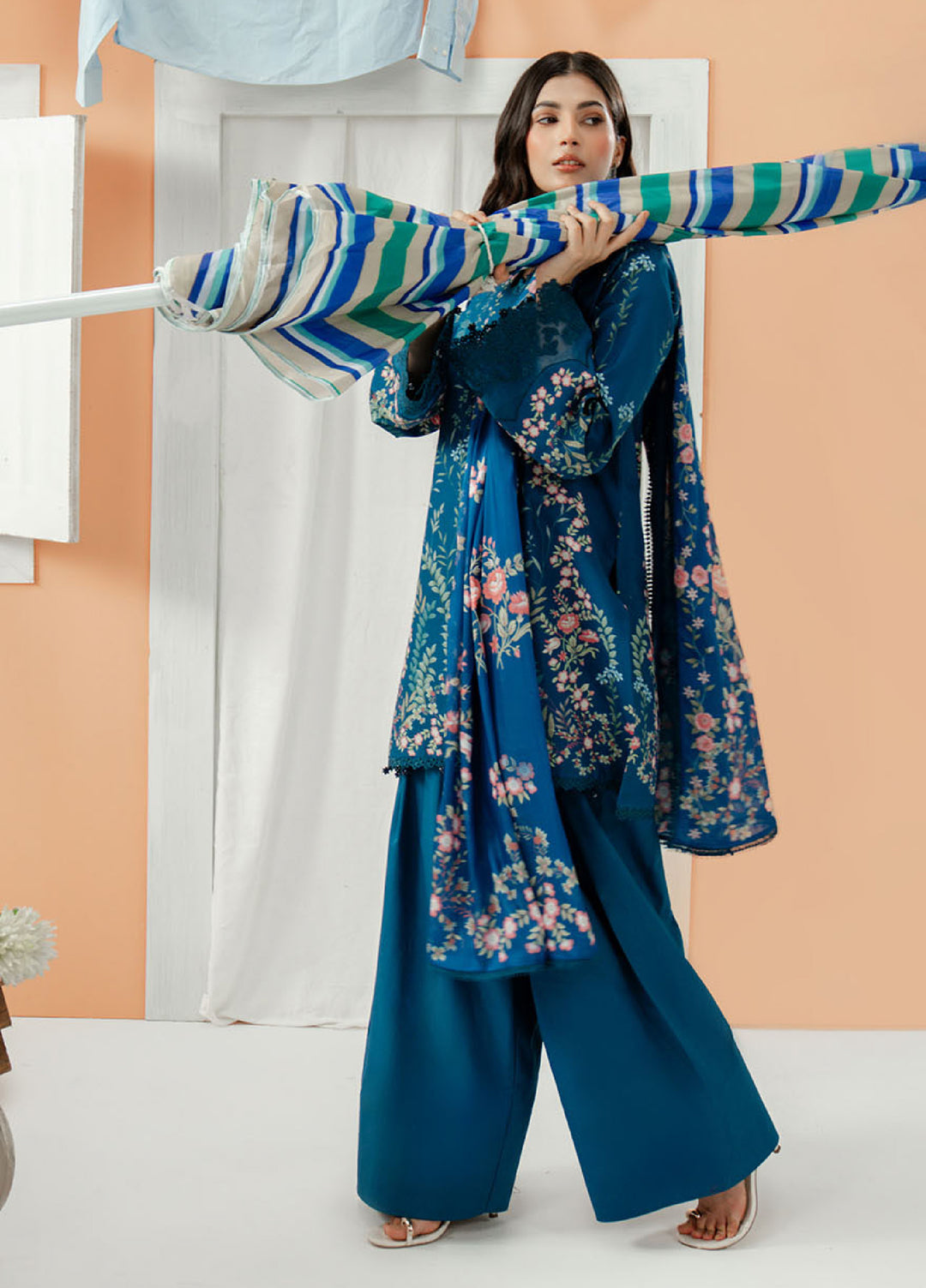 Sundaze by Zarposh Unstitched Printed Lawn 3 Piece Suit ZR26USL Neroli - Festive Collection