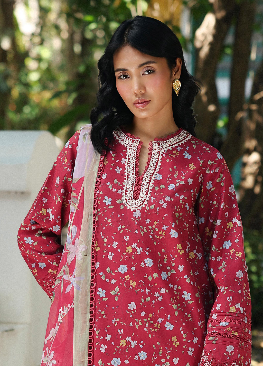 Q Prints by Qalamkar Unstitched Lawn Printed 3 Piece Suit QLK26QP Lena - Summer Collection