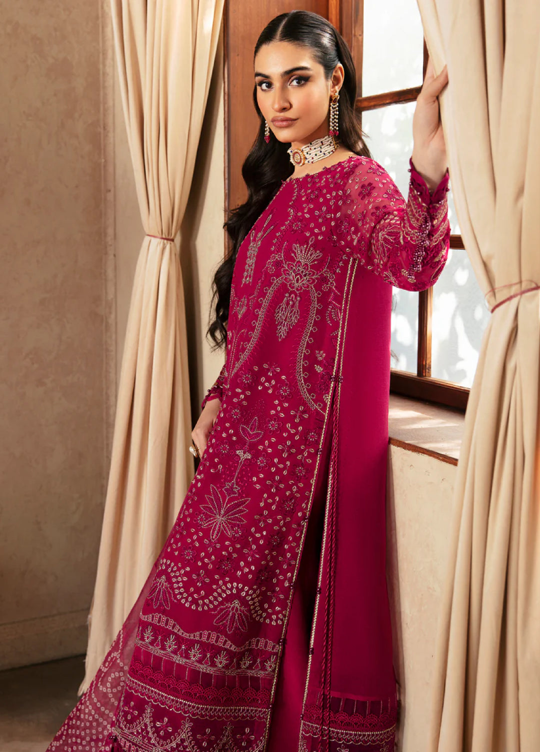 Xenia Formal Unstitched Luxury Chiffon Suits 3 Piece XE25FL Sarama - Formals Collection