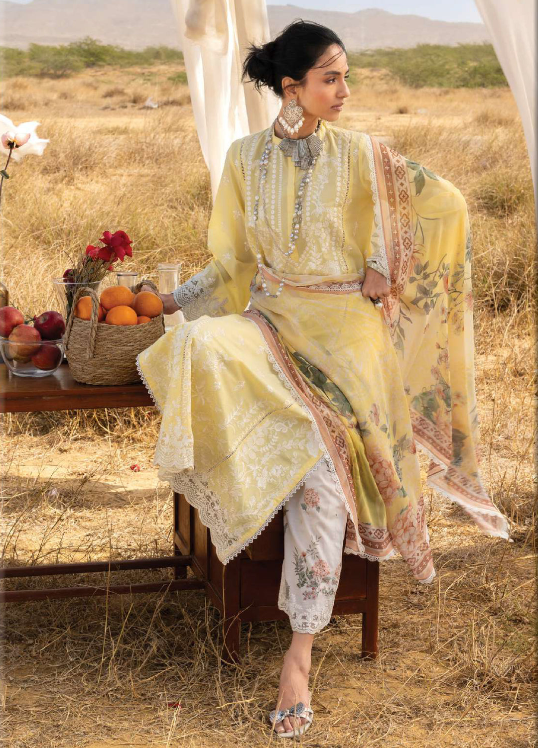 Zainab Chottani Unstitched Embroidered Luxury Lawn 3 Piece Suit ZC26ULZ D-4 MAHYR - Summer Collection