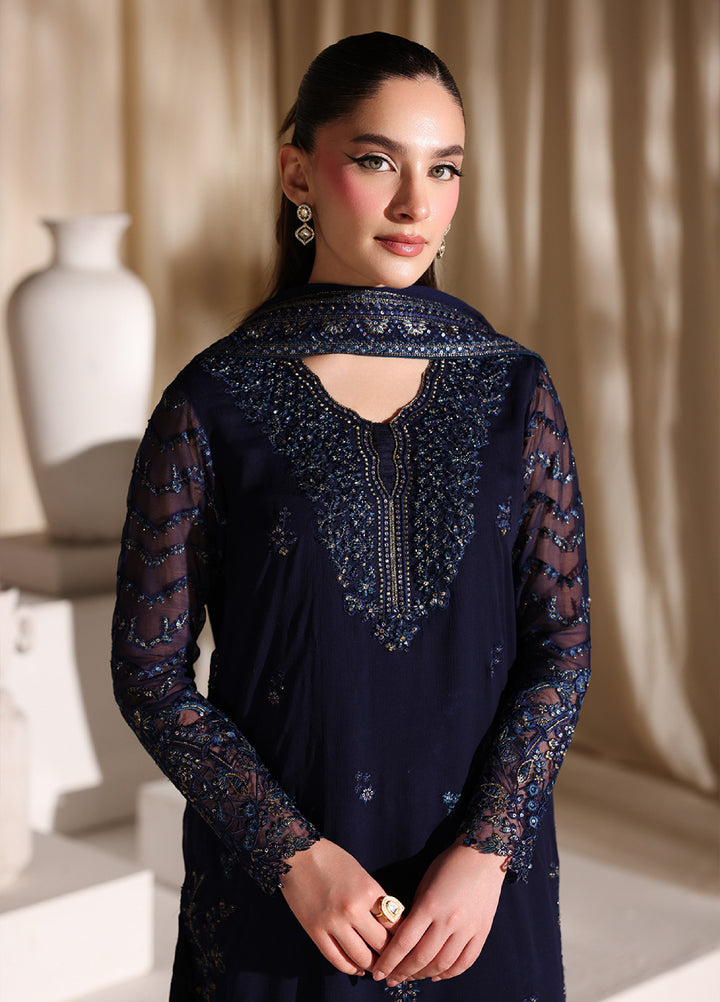 Azure Unstitched Embroidered Chiffon 3 Piece Suit AZ26ULC Nova Night - Festive Collection