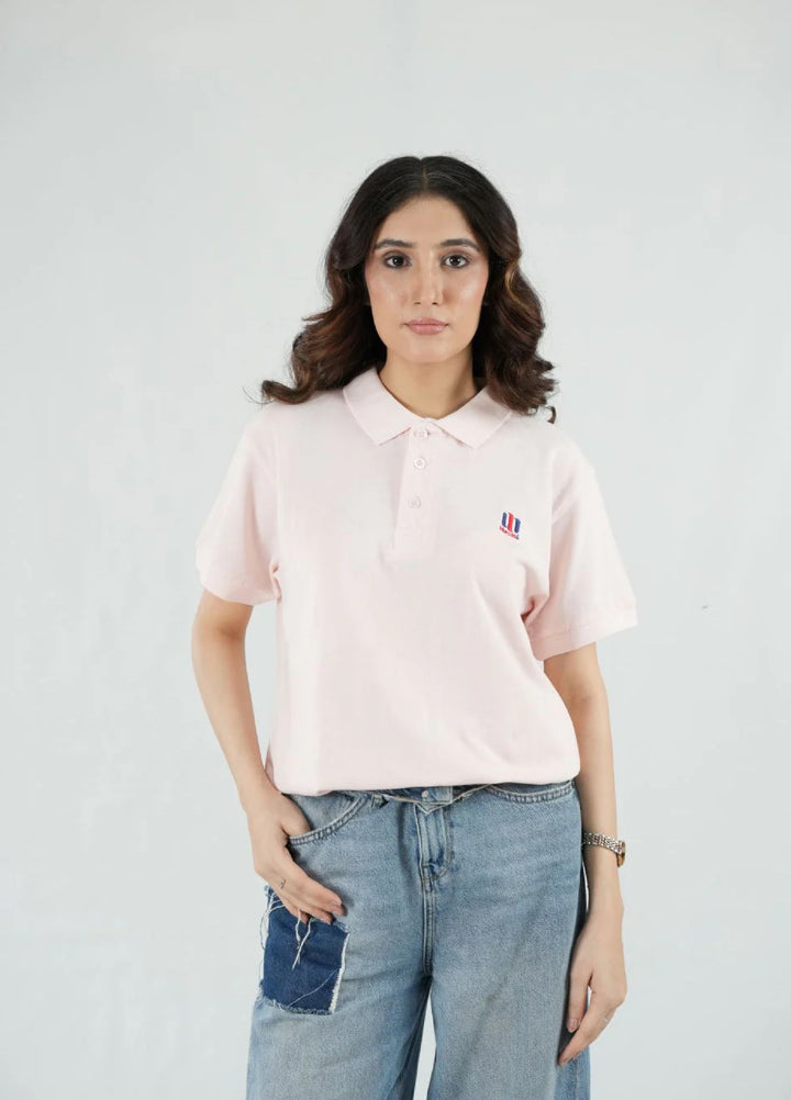 Mercato RTW Solids Cotton 1 Piece Pink Polo Shirt