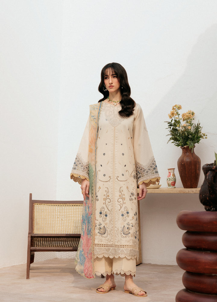 Zync by Florent Untitched Lawn Embroidered 3 Piece Suit FL26UZ FZ-3A - Summer Collection