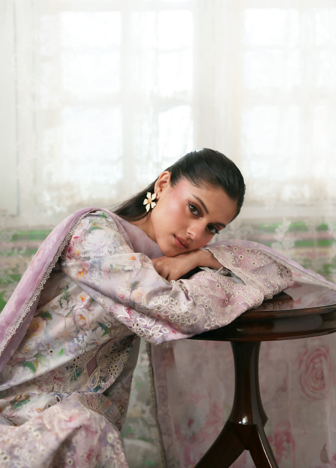 Summer Lines Printkari by Neeshay Unstitched Embroidered Lawn 3 Piece Suit NSH26SLP D-8 Blushe - Summer Collection