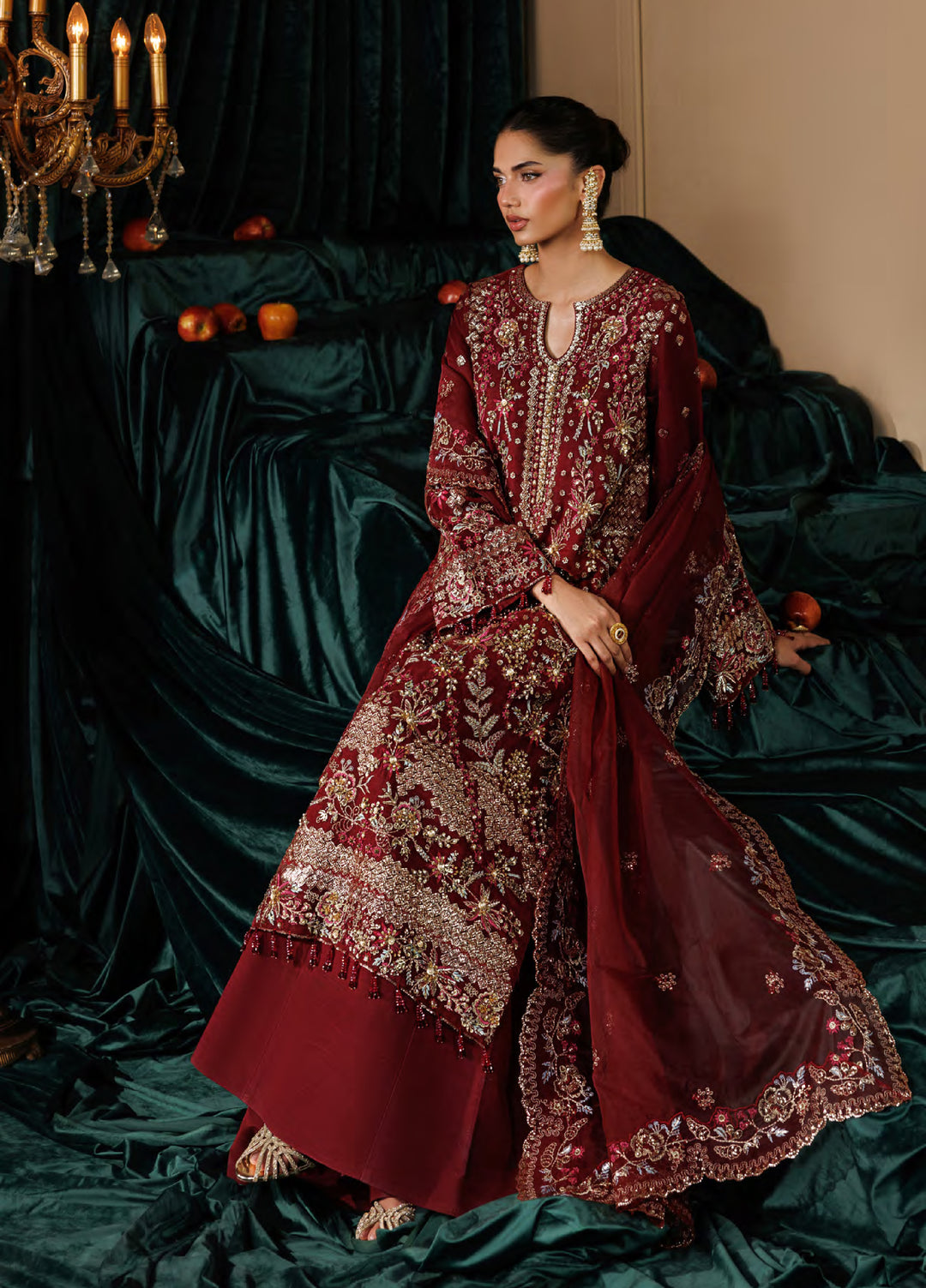 Celeste by Emaan Adeel Unstitched Embroidered Organza 3 Piece Suit EA26UCF Solstice - Festive Collection